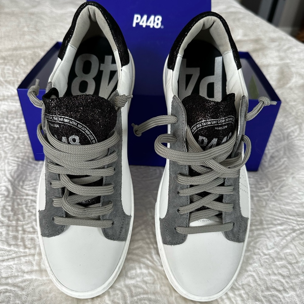 P448 Thea platform sneaker in smog. NEW in box size 43